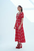 V NECK SHORT SLEEVES DRESS - Barrus London